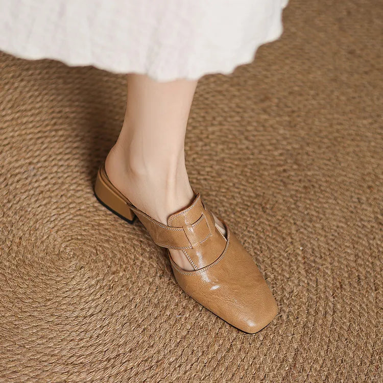 Andie Genuine Leather Mules