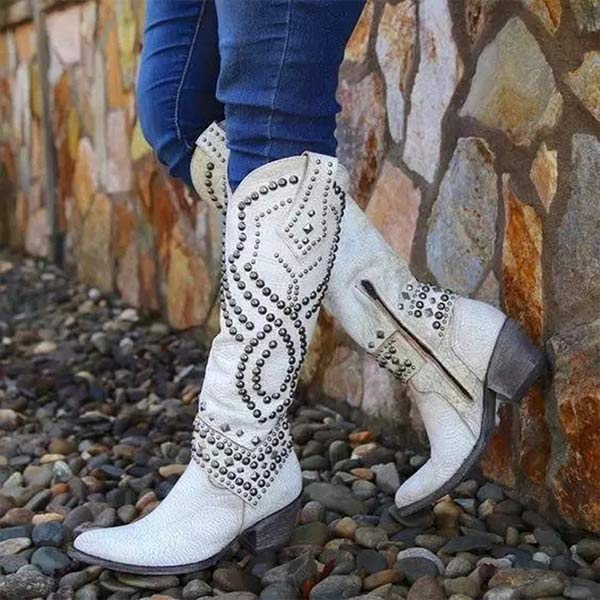 Mary - Western Knee-High Boots