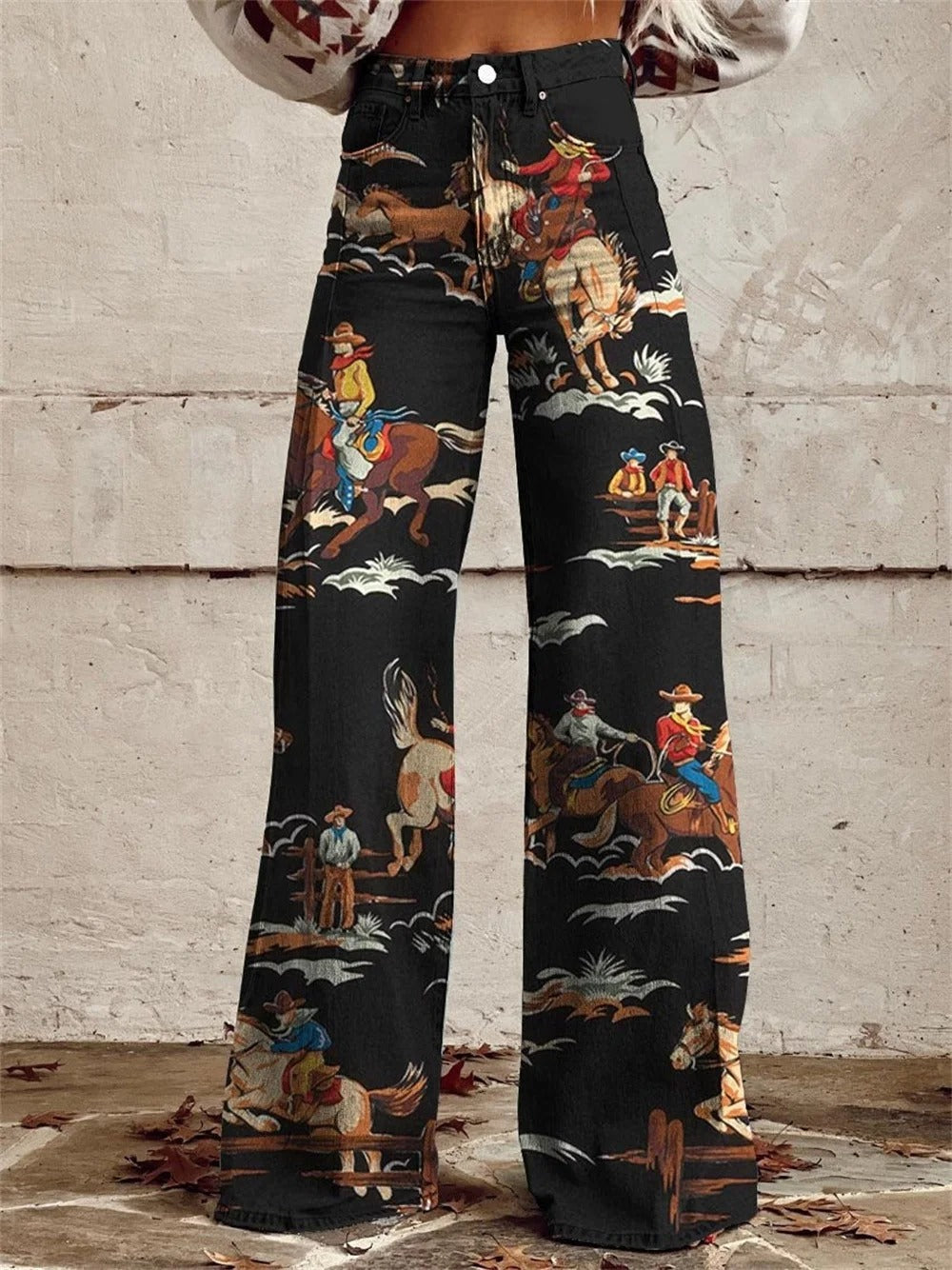 Penelope™ - Vintage Printed Wide Leg Pants