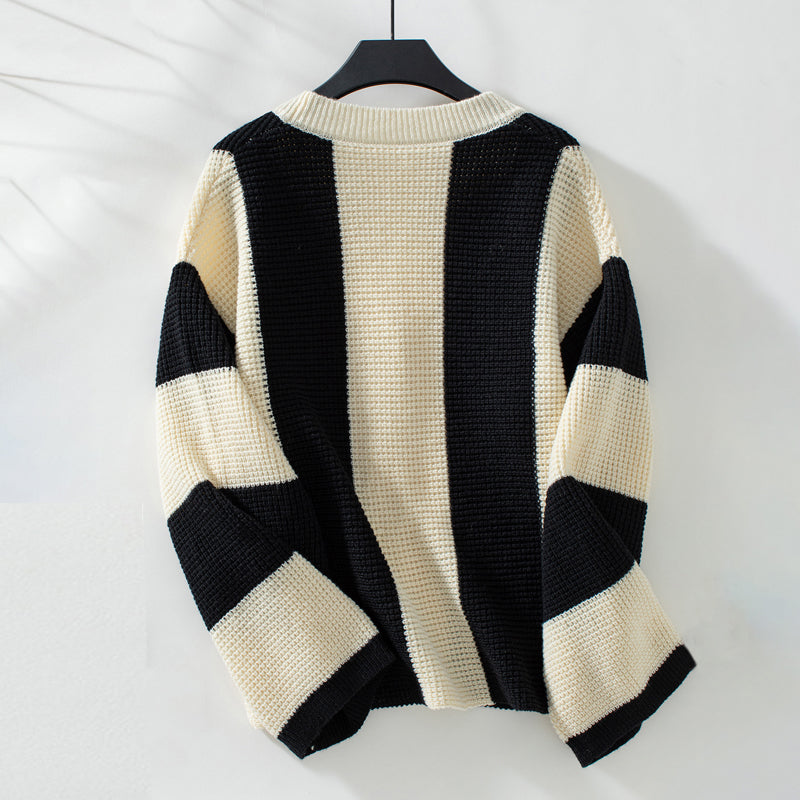 Casual Striped Knitted Cardigan