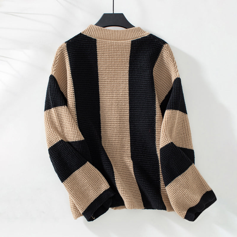 Casual Striped Knitted Cardigan
