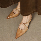 Helene Genuine Leather Mules