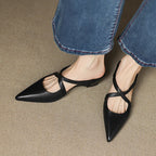 Helene Genuine Leather Mules