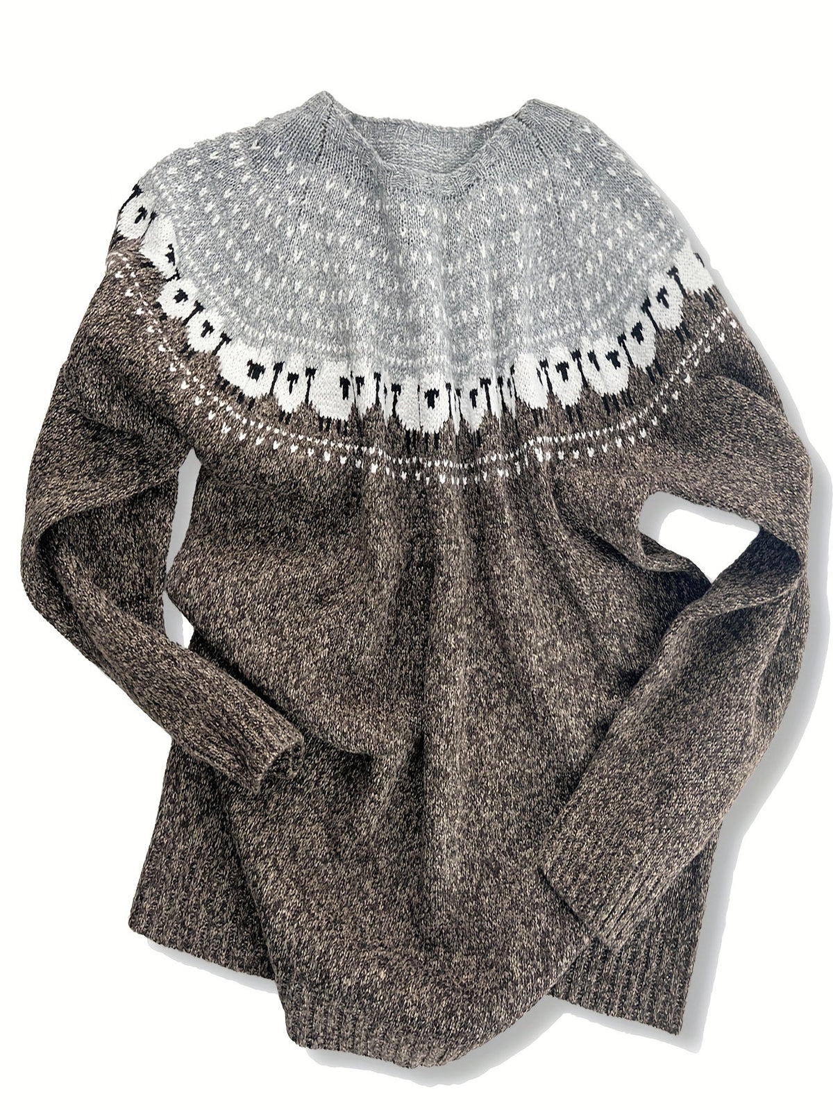 Nordic™ | Elegant Winter Sweater with Sheep Jacquard Pattern